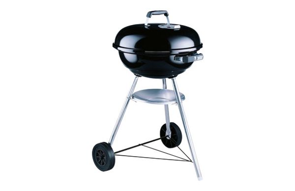 BARBACOA CARBON REDONDA COMPACT KETTLE CON TAPA Ø 47 X 88 CM