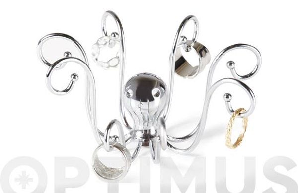ANILLERO CROMADO UMBRA PULPO