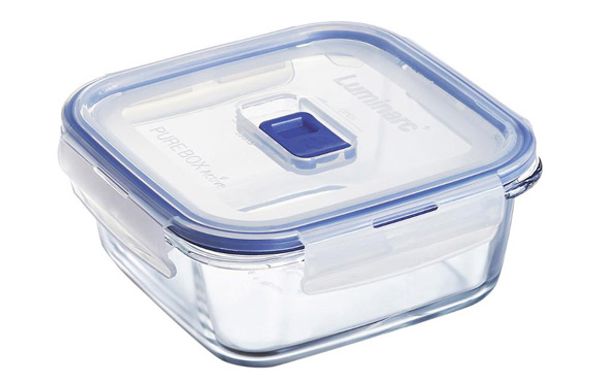 HERMETICO VIDRIO CUADRADO 13 X 13 X 6 CM