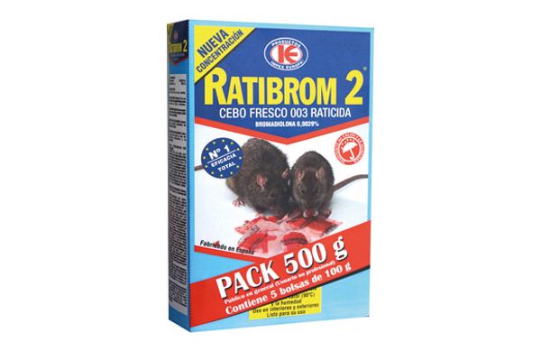 RATICIDA CEBO FRESCO RATIBROM-2 500 GR