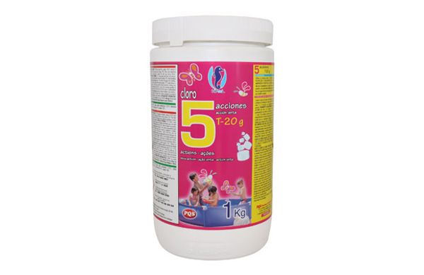 CLORO PISCINA 5 ACCIONES P20 G 1KG