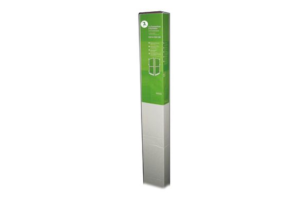 MOSQUITERA PARA PUERTA KIT BATIENTE 2 HOJAS BLANCA 150X250 CM