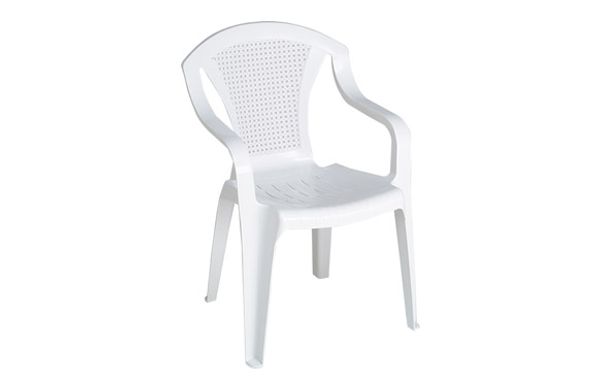 SILLON MONOBLOC RESPALDO BAJO BLANCO