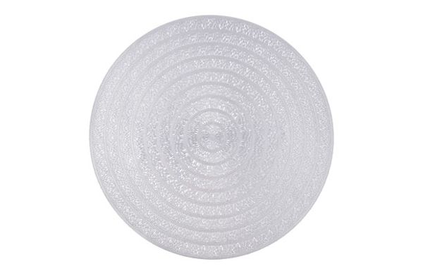 MANTEL INDIVIDUAL METALIZADO Ø 38CM PLATA