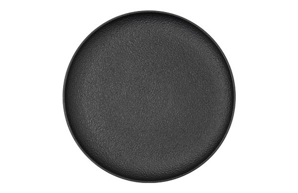 PLATO PORCELANA NEGRO FOSIL LLANO - 26 CM
