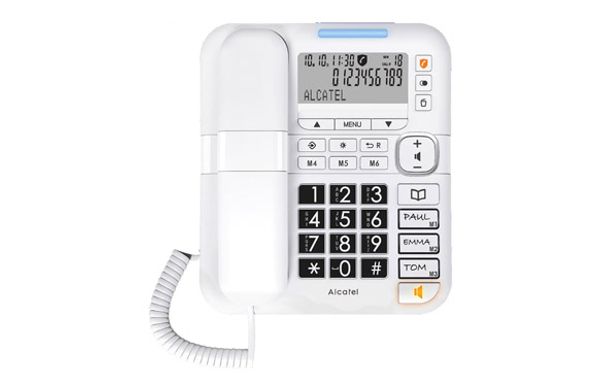 TELEFONO CON CABLE TECLAS GRANDES CON DISPLAY BLANCO