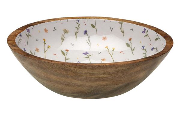 ENSALADERA MADERA ESMALTADA LAISON Ø 24 X 7 CM