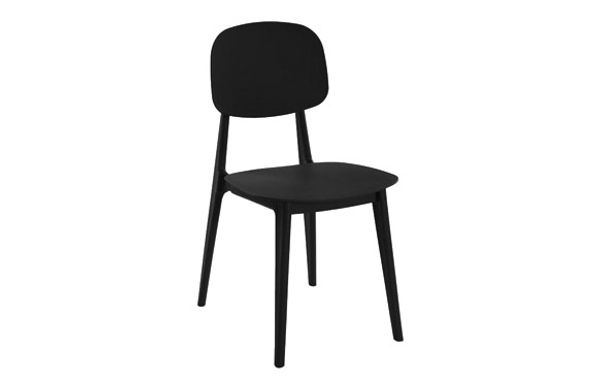 SILLA POLIPROPILENO APILABLE NEGRO 41,5 X 39,5 X 80 CM