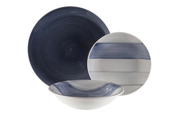 VAJILLA 18 PIEZAS Ø 26,5 CM LEANNE AZUL