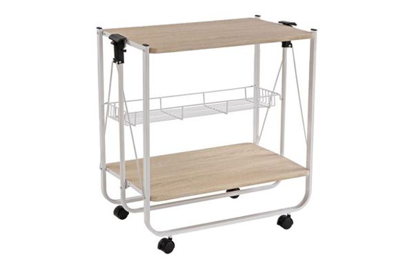 CARRO PLEGABLE CON RUEDAS  68 X 40 X 70 CM - BLANCO