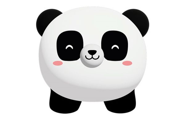 HUCHA PLASTICO OSO PANDA, 18 X 15 CM