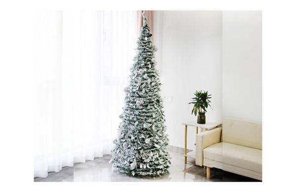 ARBOL NAVIDAD PLEGABLE COLOR PLATA 72 X 180 CM