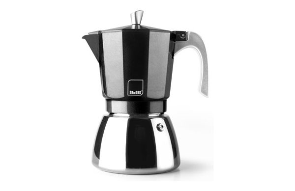 CAFETERA ACERO + ALUMINIO INDUCCION ELBA 12 TAZAS NEGRA