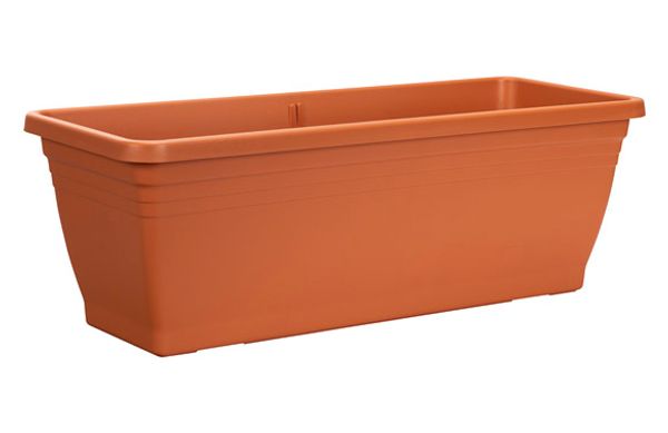 MACETA MEDITERRANEA RECTANGULAR 20 X 50 CM TERRACOTA