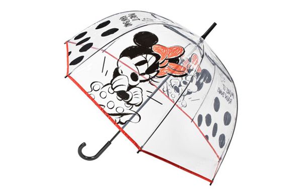 PARAGUAS MUJER LARGO AUTOMATICO MINNIE MOUSE TRANSPARENTE