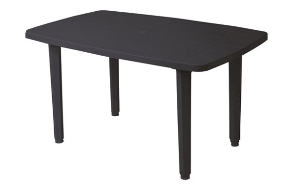 MESA RECTANGULAR RESINA 140 X 90 CM ANTRACITA