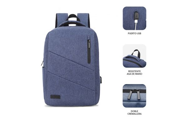 MOCHILA PARA PORTATIL CITY 15,6" AZUL