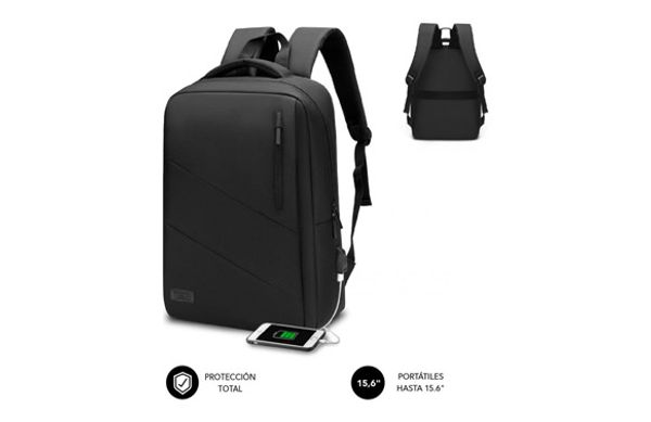 MOCHILA PARA PORTATIL CITY 15,6" NEGRO