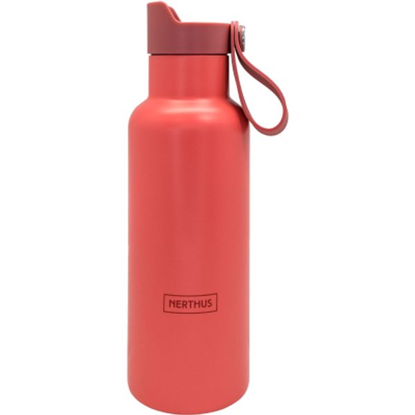BOTELLA TERMO DOBLE PARED TAPON CLICK CORAL 500ML