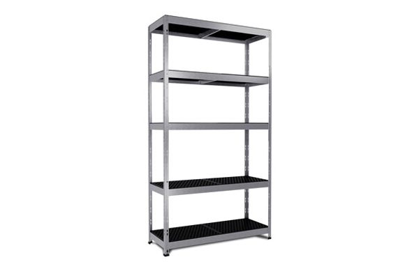 ESTANTERIA METAL 5 ESTANTES PP SIN TORNILLOS RIVET ALLOY 180 X 100 X 38 CM