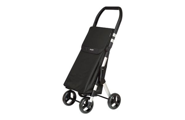 CARRO COMPRA 4 RUEDAS MUUVI PLEGABLE NEGRO-ALUMINIO