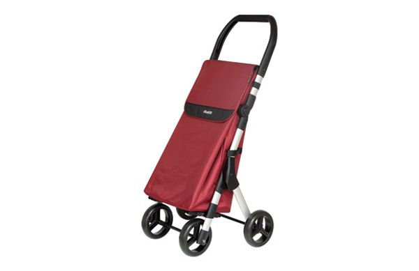 CARRO COMPRA 4 RUEDAS MUUVI PLEGABLE GRANATE-ALUMINIO