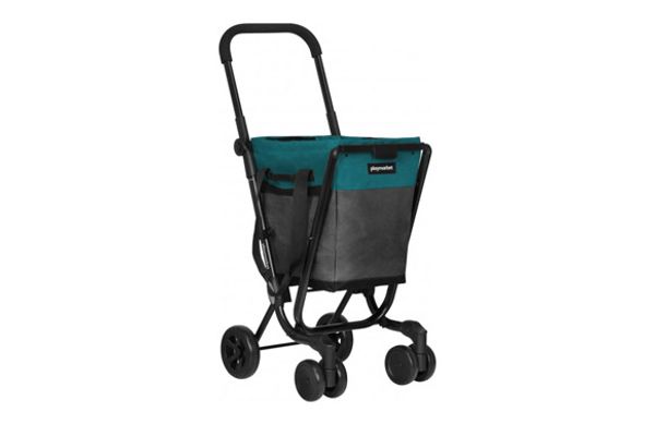 CARRO COMPRA 4 RUEDAS GIR. EASY GO NEGRO/ZAFIRO