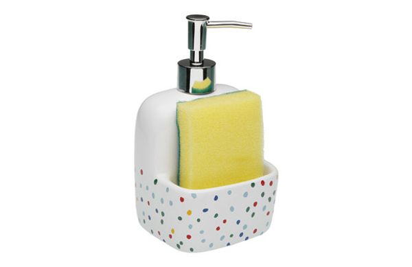 DOSIFICADOR JABON + ESTROPAJO DOTTY 17,8X9,4X10,5CM
