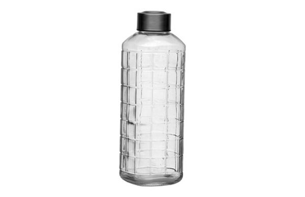BOTELLA AGUA VIDRIO TRANSPARENTE 1000ML23,5X8,20X8,20CM