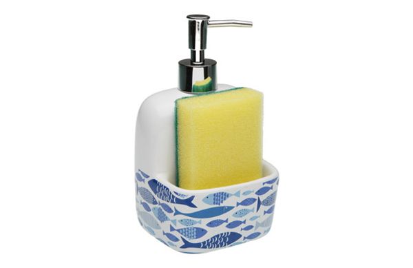 DOSIFICADOR JABON + ESTROPAJO AQUA 2 17,8X9,4X10,5CM