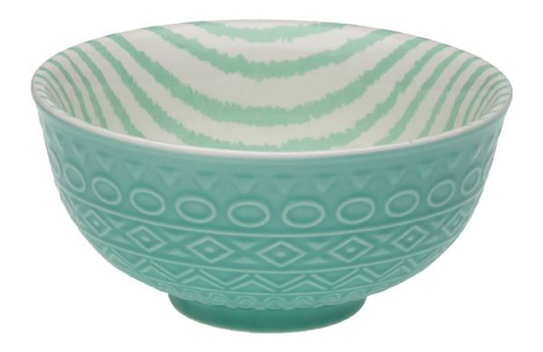 BOL PORCELANA 330ML TURQUESA 5,8X12,3X12,3CM