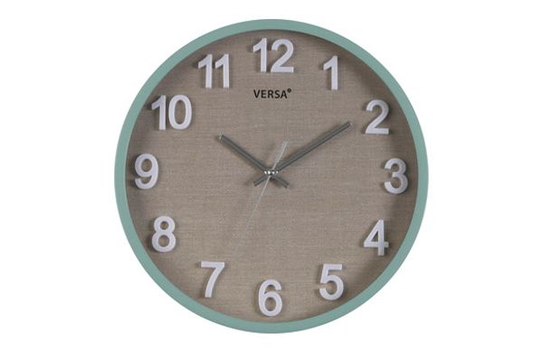 RELOJ PARED REDONDO VESTA MINT 30CM