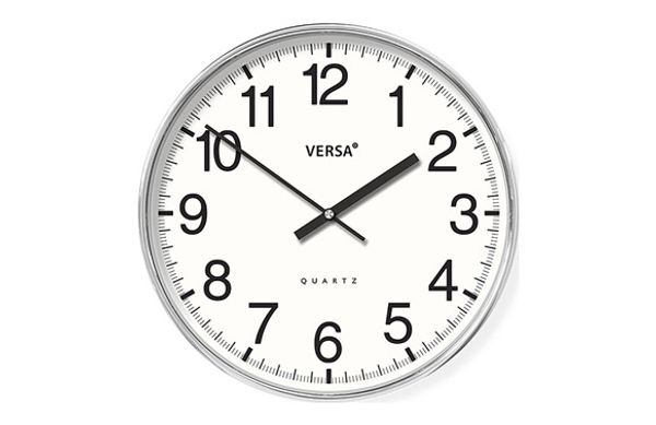 RELOJ PARED REDONDO BLANCO 30CM