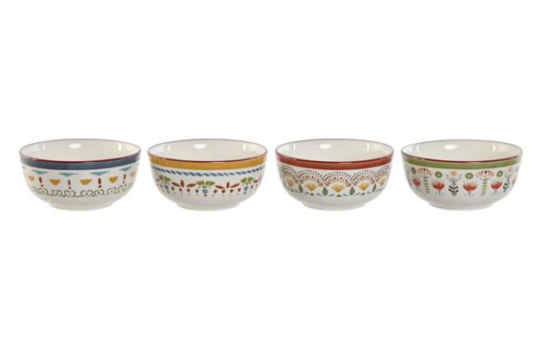 BOL PORCELANA MANDALA 4UDS SURTIDO 14X14X6,3