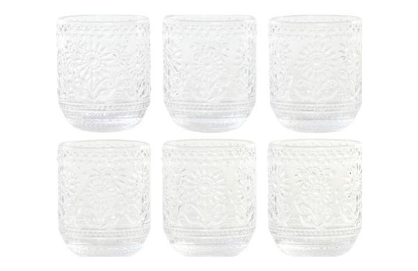 VASO CRISTAL MARGARITAS SET 6UDS 8,5X8,5X10,5CM 360ML