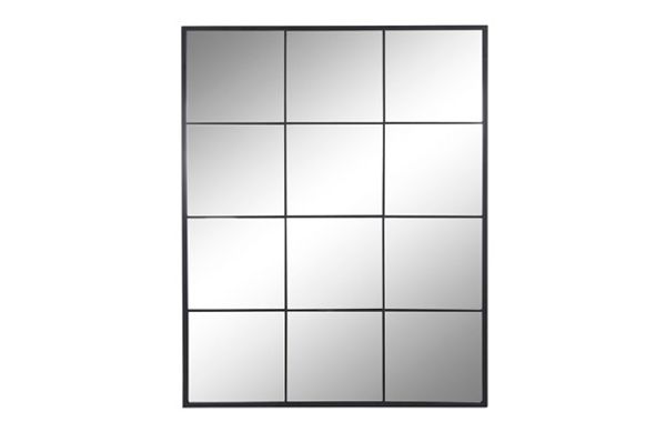 ESPEJO HIERRO/CRISTAL VENTANA NEGRO 90X2X120CM