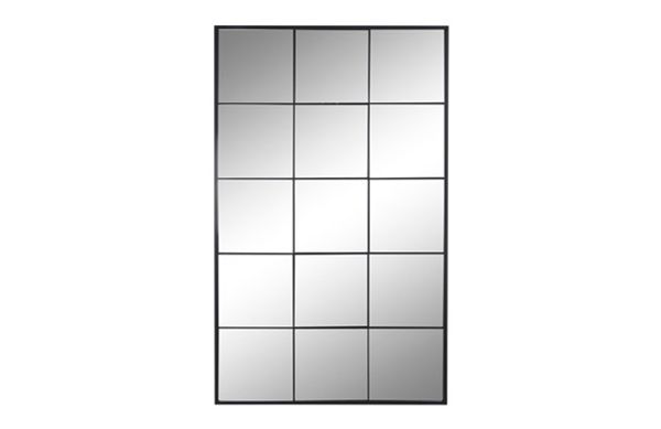 ESPEJO HIERRO/CRISTAL VENTANA NEGRO 90X2X150CM
