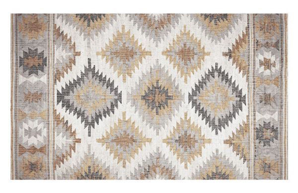 ALFOMBRA VINILICA ESTAMPADA KILIM GRISES 45X75CM