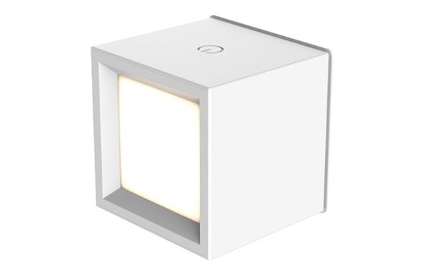 LAMPARA PARED INTERIOR CUADRADA INALAMBRICO BLANCA BOX 8 300LM 3000K IP20