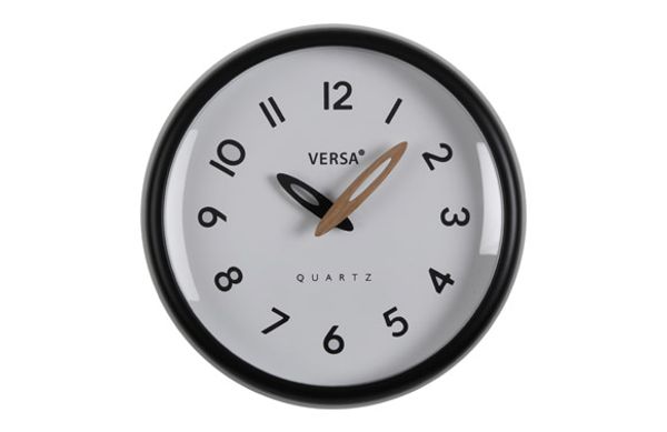 RELOJ DE PARED REDONDO MARCO NEGRO 6X24,4X24,4CM