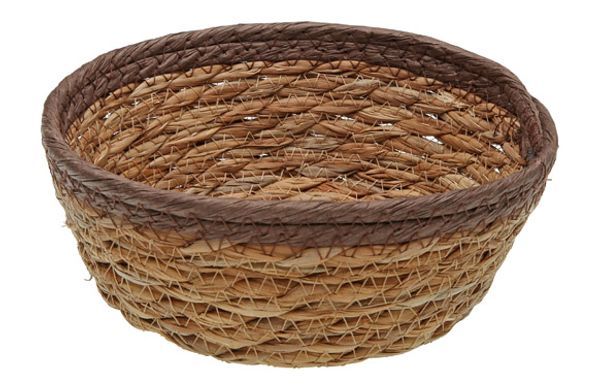 CESTA YUTE MARRON 18X18X7CM