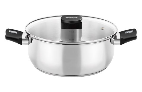 CACEROLA CON TAPA CRISTAL ELITE BAQUELITA 24CM