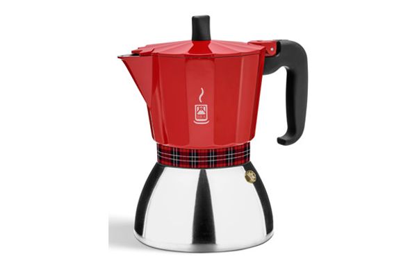 CAFETERA DELUXE INDUCTION ROJA 3 TAZAS