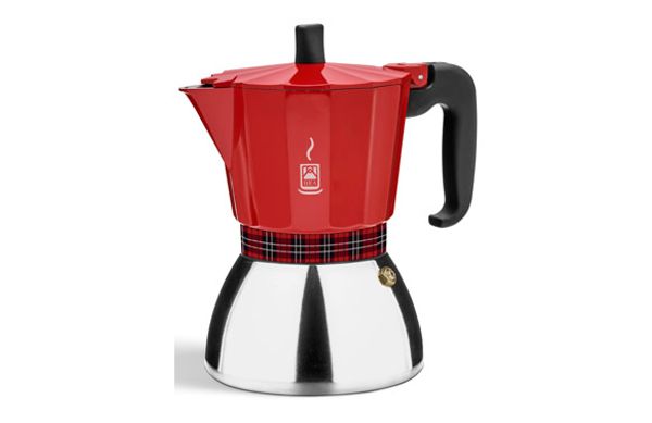 CAFETERA DELUXE INDUCTION ROJA 6 TAZAS