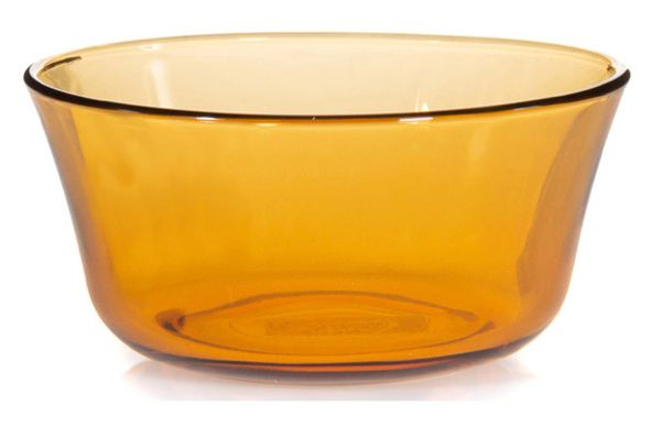 ENSALADERA VIDRIO AMBAR 23CM 6 UNIDADES