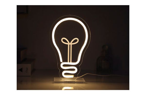 LETRERO LED BOMBILLA 12X5X19,5CM