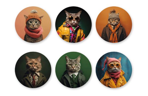 POSAVASOS GIFT FUNNY SET 6 U SURTIDOS CATS