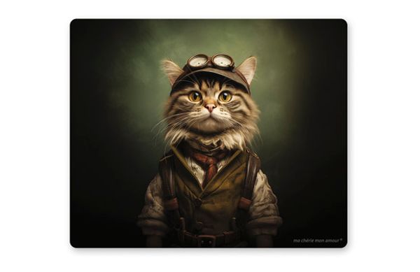 ALFOMBRA VINILICA MOUSE MULTIUSOS 23X19CM OSCAR GATO