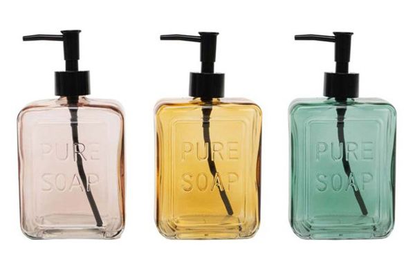 DISPENSADOR JABON CRISTAL PURE SOAP 570ML SURTIDO COLOR
