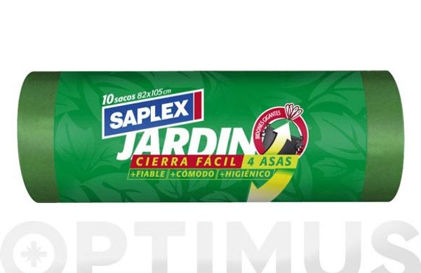 SACO BASURA 110 L (10 UDS) ESPECIAL JARDIN VERDE 82X105 CM G-160